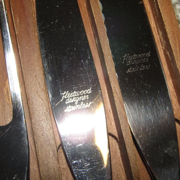 VINTAGE MCM Washington Forge Town & Country 3-Pc CARVING SET - Fleetwood Handles - Picture 6 of 10